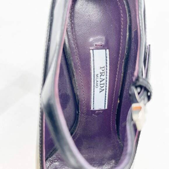 Prada Runway 2012 White & Black Rubber Cap Toe Mary Jane Platform Heels IT 36 - Picture 7 of 11